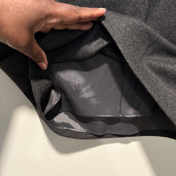 Jil Sander Gray Pencil Skirt Wool Cashmere Blend Pleated Front Size 38 - Picture 4 of 11